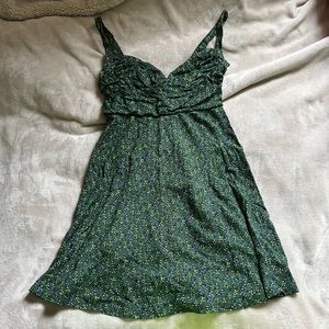 green floral mini sundress